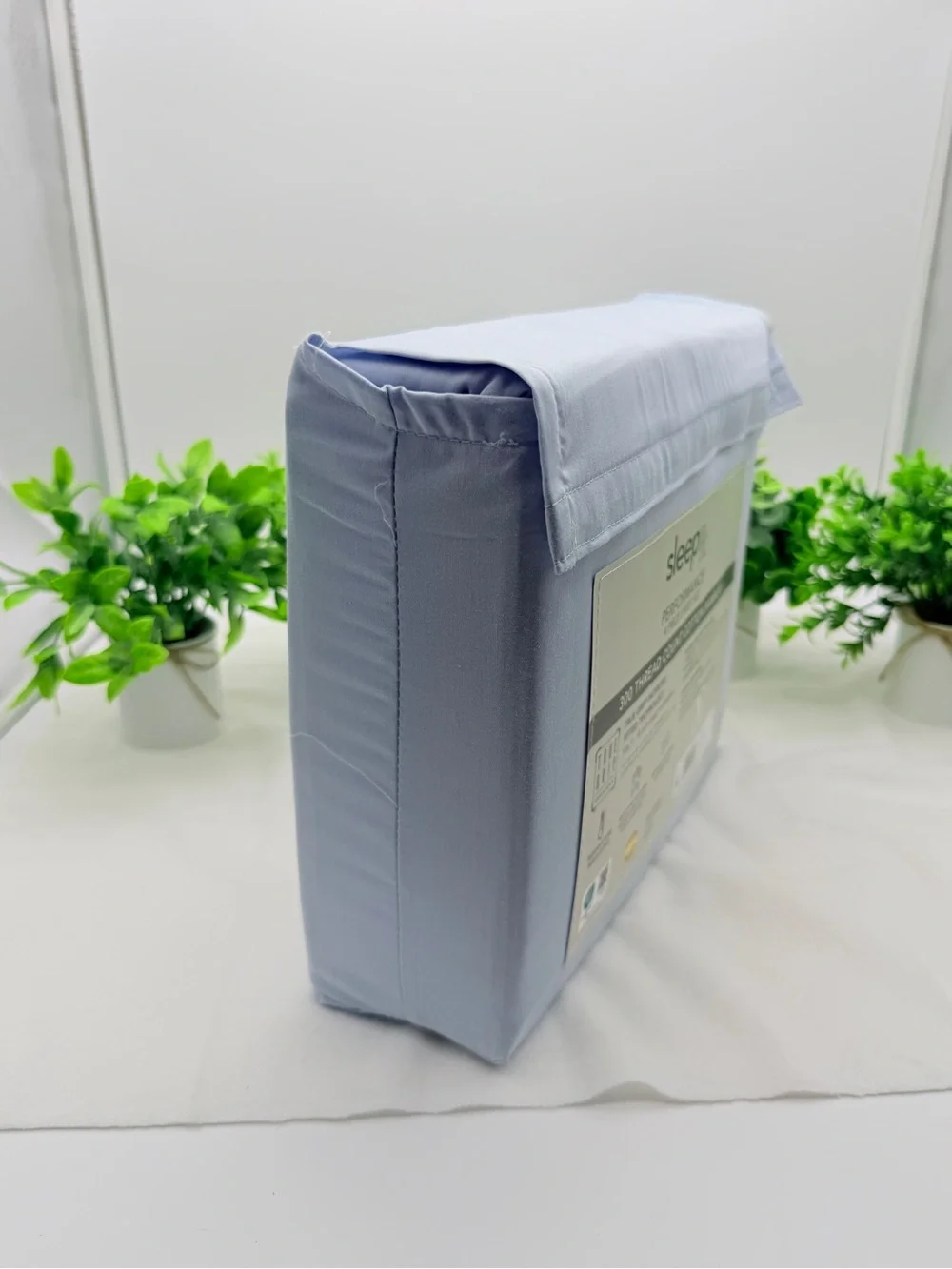 Sleep RX 300 Thread Count 4-pc Queen Sheet Set from Macys, Light Blue